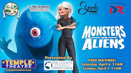 FREE showing of Monsters VS Aliens at the Temple Theatre