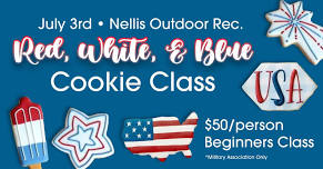 Red, White, & Blue Cookie Decorating Class (In-Person) (7/3/24)