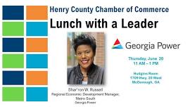 Lunch with a Leader Welcomes Shar'ron Russell, GA Power's Metro So. Reg. Economic Dev. Mgr.