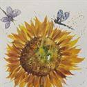 Watercolor sunny sunflower