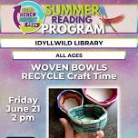 Recycle Craft:  Woven Bowls