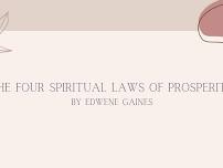 Book Study: The Four Spiritual Laws of Prosperity