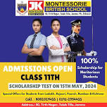 Scholarship exam for class 11th at India’s top rated school. Avail 100% scholarships for SC|COM|Arts