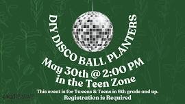 TEENS: Discoball Planters!