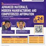 3rd International Conference on Advanced Materials, Modern Manufacturing and Computerized Automation ICAMMCA-2024