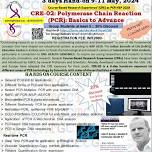 CRE 02: PCR-Basics to Advance 3 Days: 9-11 May