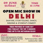 Open Mic in Delhi ( 09th June Sunday )