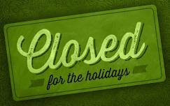 Holiday Closing - Christmas