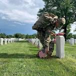 Cemetary Grave Flags Placement