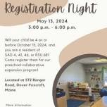 PreK Collaborative Expansion Program Registration Night