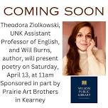 Prairie Art Brothers Poetry Present: Poetry with Theodora Ziolkowski & Will Burns