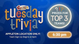 Tuesday Trivia at Holidays Pub & Grill - Appleton