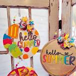 Paint & Sip Summer Door Hanger