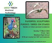 Paverpol Sculptures: Pukeko/Birds On Stakes