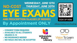 Vision to Learn (Free Eye Exams & Glasses for Grades K-12 by Appointment)