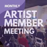 Monthly Artist Member Meeting — Center for Contemporary Arts