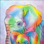 Pastel Rainbow Elephant