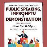 4-H Public Speaking, Impromptu and Demonstration Contest