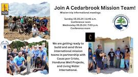 Join A Cedarbrook Mission Team