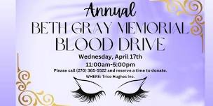 Beth Gray Memorial Annual Blood Drive