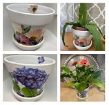 Decoupage Flower Pot