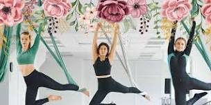 Early Bird Pricing: Flight & Flowers Self-Love Sunday: Aerial Yoga Workshop