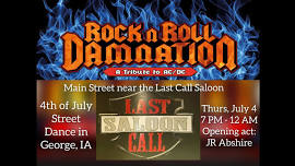 Rock n Roll Damnation (AC/DC tribute) LIVE outdoor street dance - Main Street George, IA