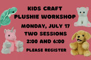 Kids Craft: Plushie Workshop 2:00