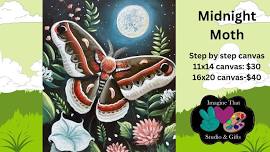 5/16: Midnight Moth (step by step canvas)