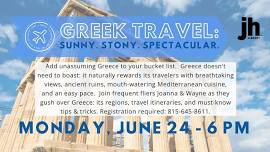 Greek Travel:  Sunny. Stony. Spectacular!