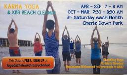 Hot Yoga on the Island Merritt Island for a  beach clean up