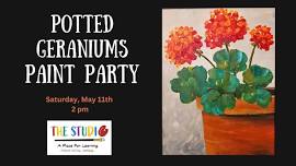 Potted Geranium Paint Party