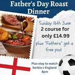 Father's day Roast Dinner - Plus FREE pint for Fathers