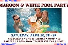 Maroon & White Pool Party