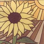 Sunflower Wood Barn Quilt