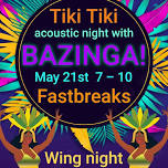 Tiki tiki themed acoustic night with Bazinga Band