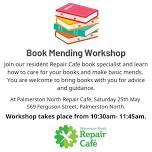 Book Mending Workshop as part of Palmerston North Repair Cafe. Cafe