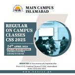 On Campus Regular Class for CSS 2025 Screening Test & Written Preparation at NOA Main Islamabad Campus – CSS2025 Batch