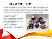 Clay Wheel - Kids #1 at Pella Community Center