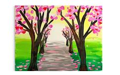 Splash Into Art~Flowering Tree Canvas Painting