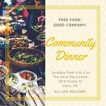 Community Dinner at the Mercantile. Free and all are welcome.