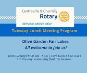 Rotary Lunch Meeting 7/9: Centreville & Chantilly Club