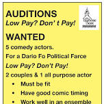 Low Pay? Don't Pay! Auditions