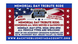 Back the Blue Nevada County's 4th Annual Memorial Day Tribute Driving Parade