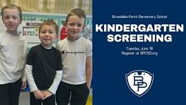 Kindergarten Screening for 2024-25 School Year