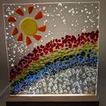 Fused Glass Panel with LED Stand