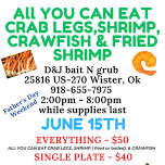 ALL YOU CAN EAT CRAB LEGS, BOILDED SHRIMP, CRAWFISH AND FRIED SHRIMP