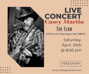 Casey Marin! Playing at The Club