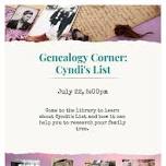 Genealogy Corner: Cyndi’s List