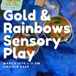 Gold & Rainbows Sensory Play